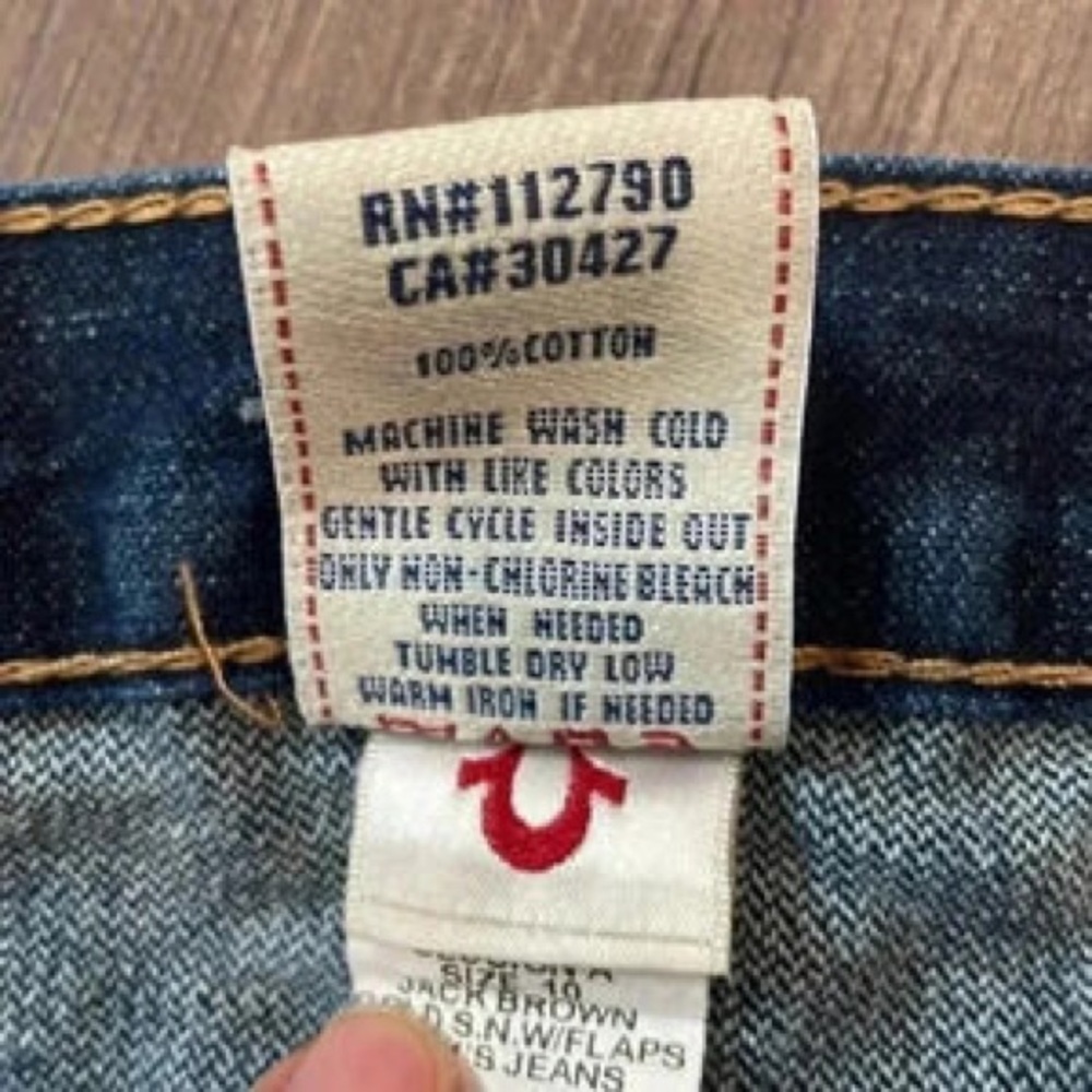 True Religion Kids Dark Blue Straight Leg Jeans - Picture 3 of 6